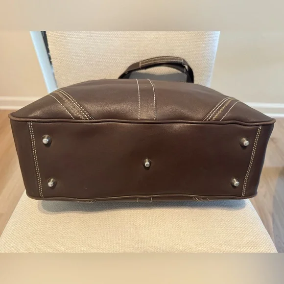 Coach Vintage Brown Leather Soho Satchel Purse with Dust Bag F10581